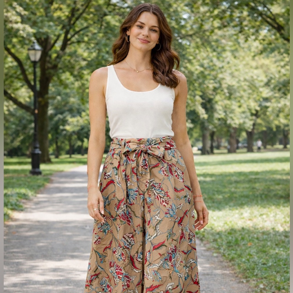 7th Avenue Red and‎ Blue Midi bermuda Skirt 4